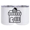 10 oz. White Stainless Steel Short Tumbler Thumbnail