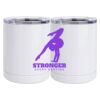 10 oz. White Stainless Steel Short Tumbler Thumbnail