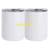 10 oz. White Stainless Steel Short Tumbler Thumbnail