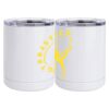 10 oz. White Stainless Steel Short Tumbler Thumbnail