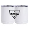 10 oz. White Stainless Steel Short Tumbler Thumbnail