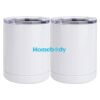 10 oz. White Stainless Steel Short Tumbler Thumbnail