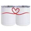 10 oz. White Stainless Steel Short Tumbler Thumbnail