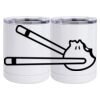 10 oz. White Stainless Steel Short Tumbler Thumbnail