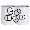 10 oz. White Stainless Steel Short Tumbler Thumbnail