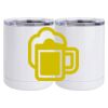 10 oz. White Stainless Steel Short Tumbler Thumbnail