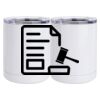 10 oz. White Stainless Steel Short Tumbler Thumbnail