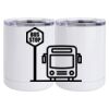 10 oz. White Stainless Steel Short Tumbler Thumbnail