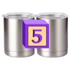 10 oz. Silver Stainless Steel Short Tumbler Thumbnail