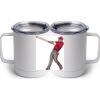 10 oz. White Stainless Steel Coffee Mug Thumbnail
