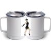 10 oz. White Stainless Steel Coffee Mug Thumbnail