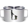 10 oz. White Stainless Steel Coffee Mug Thumbnail