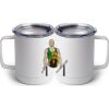 10 oz. White Stainless Steel Coffee Mug Thumbnail