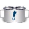 10 oz. White Stainless Steel Coffee Mug Thumbnail