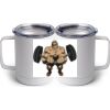10 oz. White Stainless Steel Coffee Mug Thumbnail