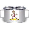 10 oz. White Stainless Steel Coffee Mug Thumbnail