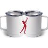 10 oz. White Stainless Steel Coffee Mug Thumbnail