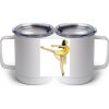 10 oz. White Stainless Steel Coffee Mug Thumbnail