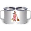 10 oz. White Stainless Steel Coffee Mug Thumbnail