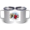 10 oz. White Stainless Steel Coffee Mug Thumbnail