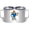 10 oz. White Stainless Steel Coffee Mug Thumbnail