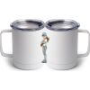 10 oz. White Stainless Steel Coffee Mug Thumbnail