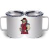 10 oz. White Stainless Steel Coffee Mug Thumbnail