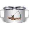 10 oz. White Stainless Steel Coffee Mug Thumbnail