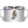 10 oz. White Stainless Steel Coffee Mug Thumbnail