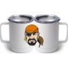 10 oz. White Stainless Steel Coffee Mug Thumbnail