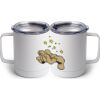 10 oz. White Stainless Steel Coffee Mug Thumbnail
