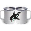 10 oz. White Stainless Steel Coffee Mug Thumbnail