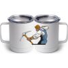 10 oz. White Stainless Steel Coffee Mug Thumbnail
