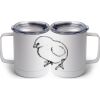 10 oz. White Stainless Steel Coffee Mug Thumbnail