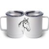 10 oz. White Stainless Steel Coffee Mug Thumbnail