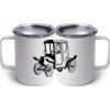 10 oz. White Stainless Steel Coffee Mug Thumbnail