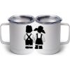 10 oz. White Stainless Steel Coffee Mug Thumbnail