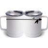 10 oz. White Stainless Steel Coffee Mug Thumbnail
