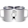10 oz. White Stainless Steel Coffee Mug Thumbnail