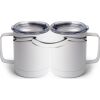 10 oz. White Stainless Steel Coffee Mug Thumbnail