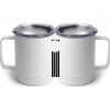 10 oz. White Stainless Steel Coffee Mug Thumbnail