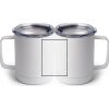 10 oz. White Stainless Steel Coffee Mug Thumbnail