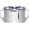 10 oz. White Stainless Steel Coffee Mug Thumbnail