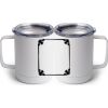 10 oz. White Stainless Steel Coffee Mug Thumbnail