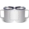 10 oz. White Stainless Steel Coffee Mug Thumbnail