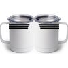 10 oz. White Stainless Steel Coffee Mug Thumbnail