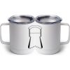 10 oz. White Stainless Steel Coffee Mug Thumbnail