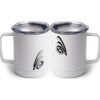 10 oz. White Stainless Steel Coffee Mug Thumbnail
