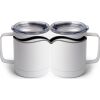 10 oz. White Stainless Steel Coffee Mug Thumbnail