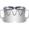 10 oz. White Stainless Steel Coffee Mug Thumbnail